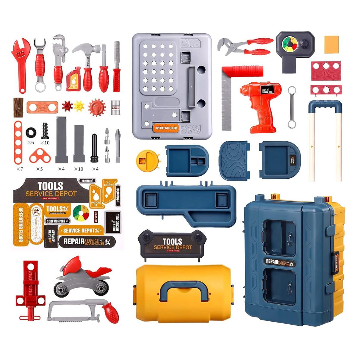 Maleta Juguete 2 en 1: Mesa de Herramientas