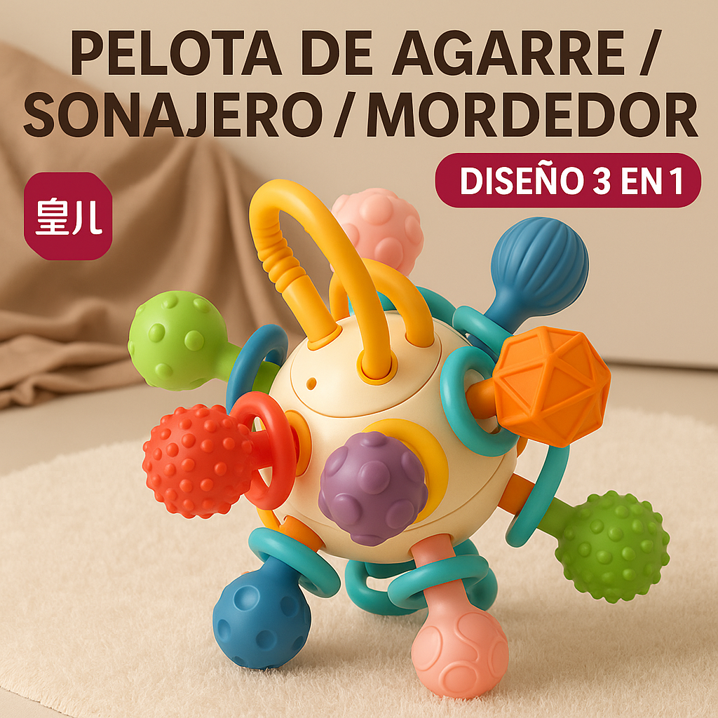 Juguete mordedor multisensorial bebe