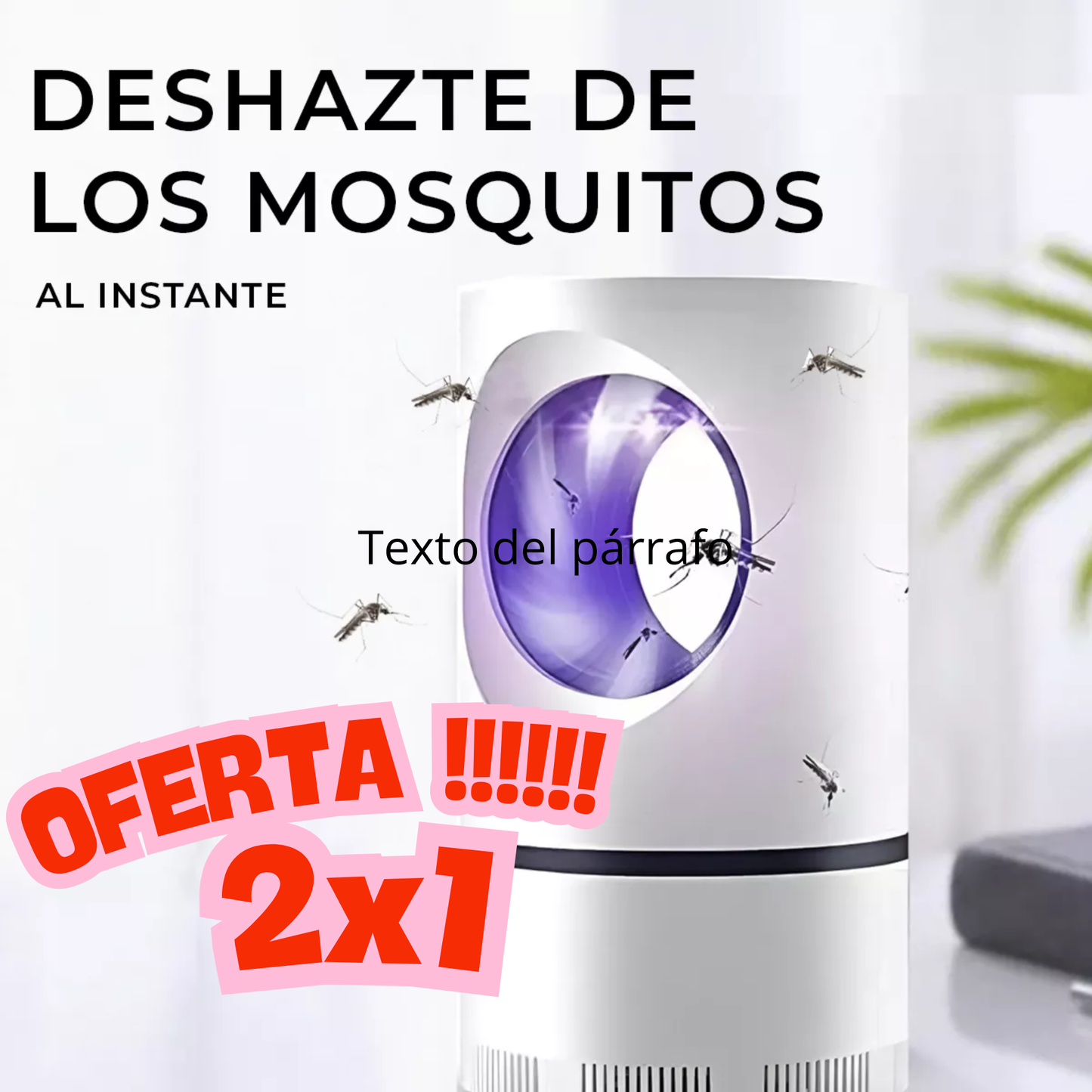 Lampara Atrapa Mosquitos USB