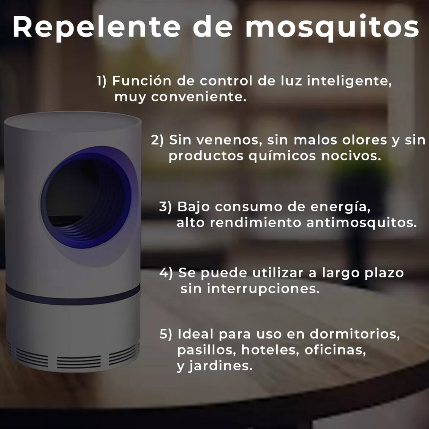 Lampara Atrapa Mosquitos USB