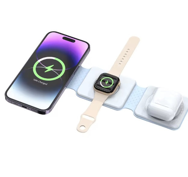 Cargador inalámbrico 3 en 1