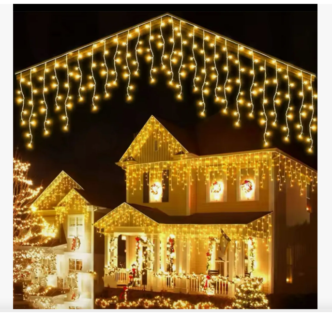 CORTINA DE LUZ AMARILLA SOLAR