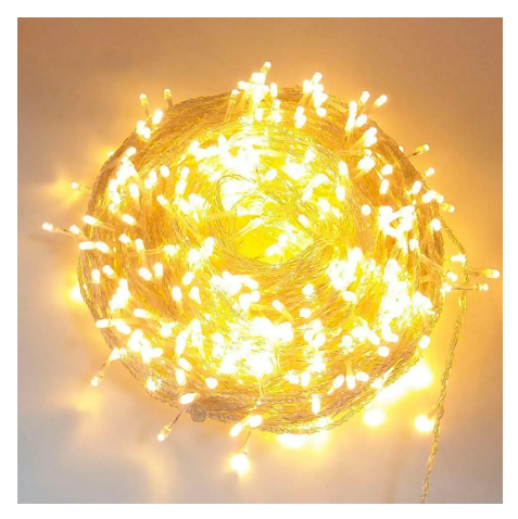 CORTINA DE LUZ AMARILLA SOLAR