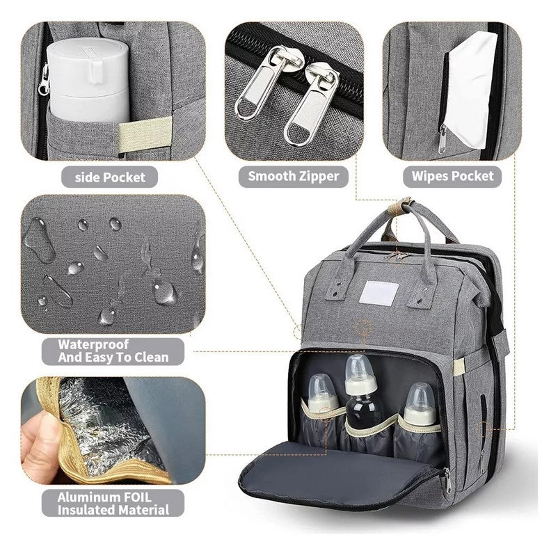 Cuna mudador 3 en 1 Gris