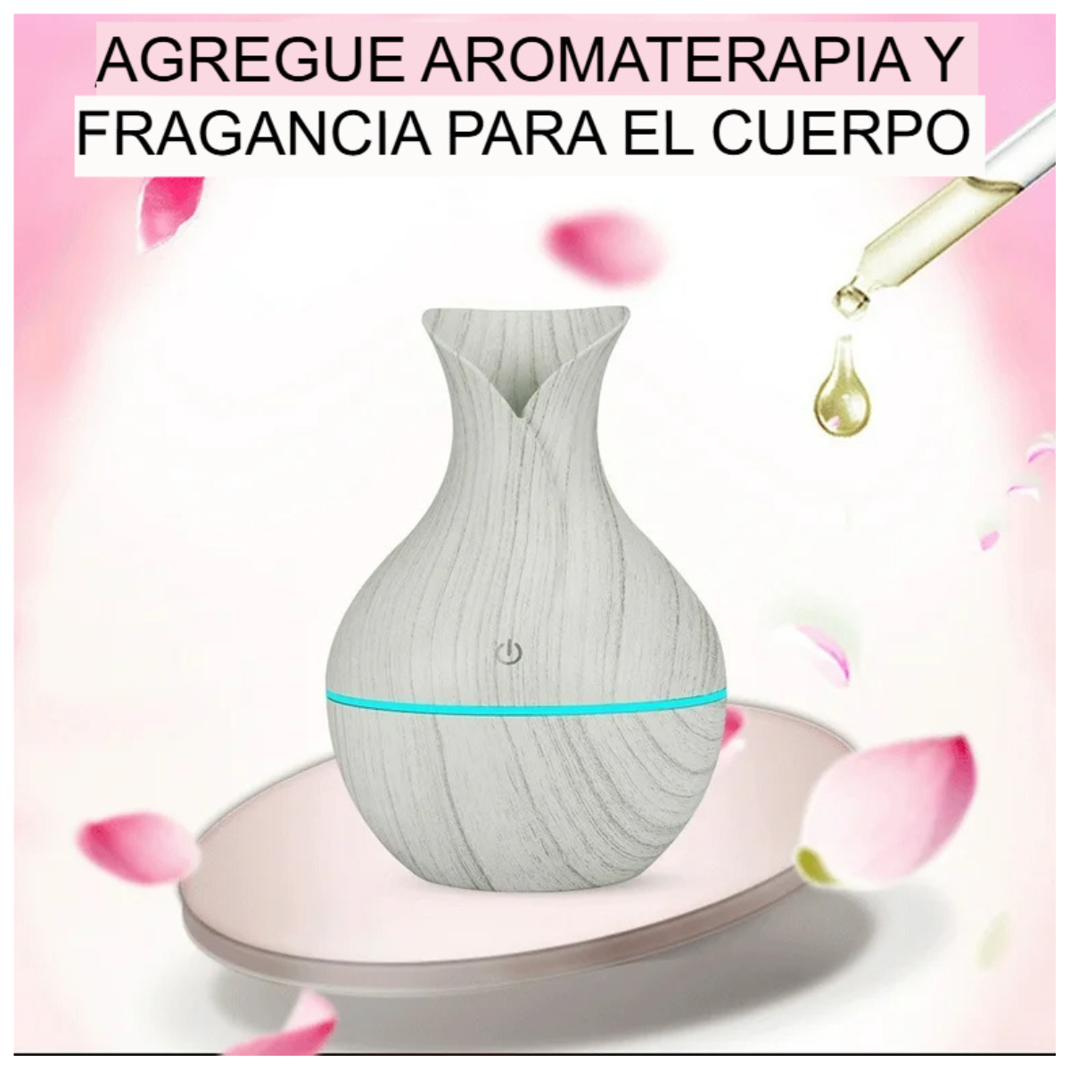 Humidificadora Madera Estilo Blanqueado