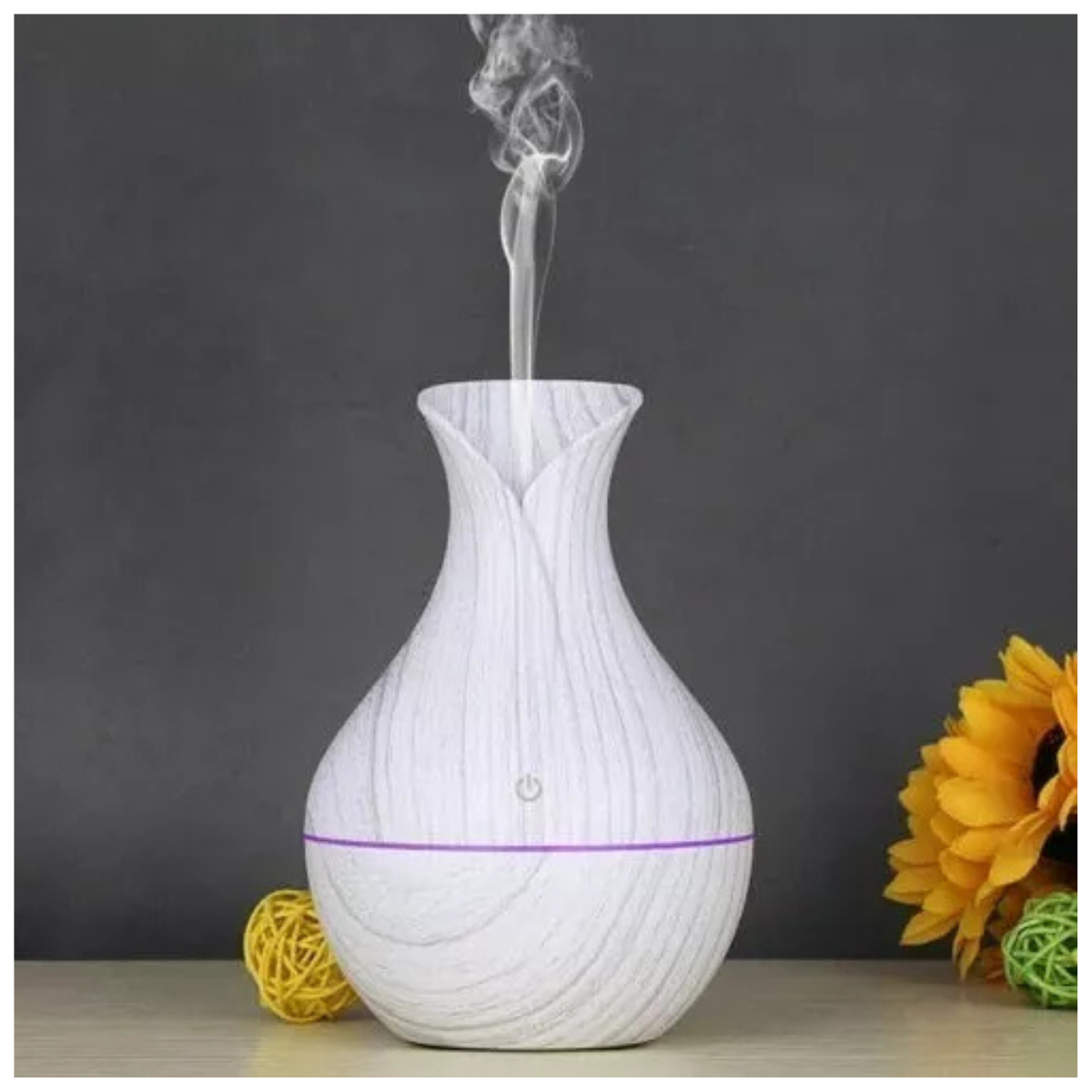 Humidificadora Madera Estilo Blanqueado