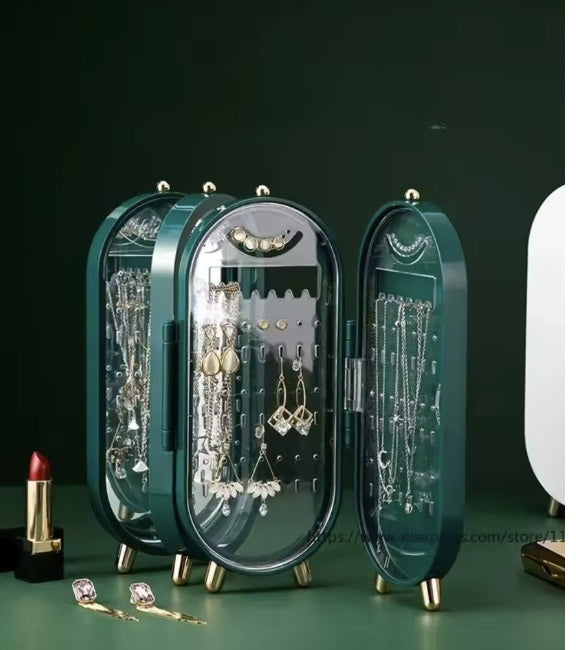 JOYERO ORGANIZADOR PLEGABLE CON ESPEJO