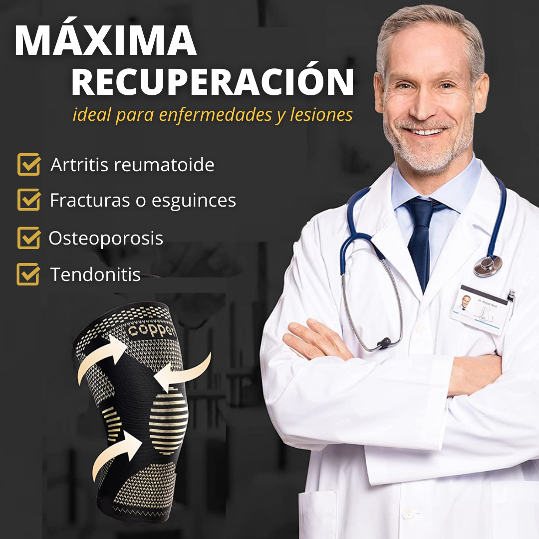 2 Rodilleras de Compresión Fibra De Cobre