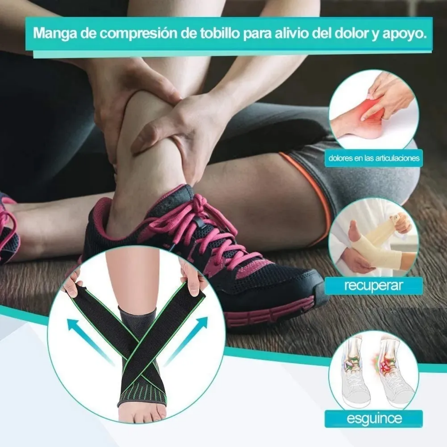 Tobillera De Compresión Ajustable