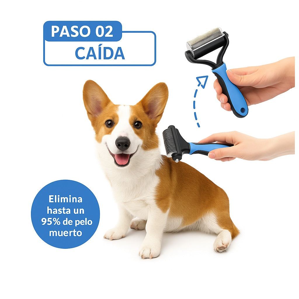 Cepillo 2 en 1 Antinudo y Deslanador