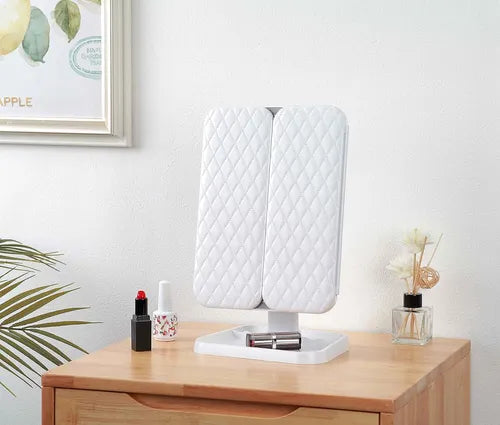 Espejo De Maquillaje Triple Iluminado