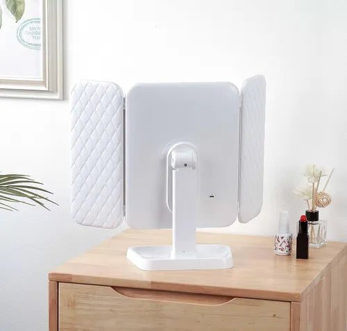 Espejo De Maquillaje Triple Iluminado