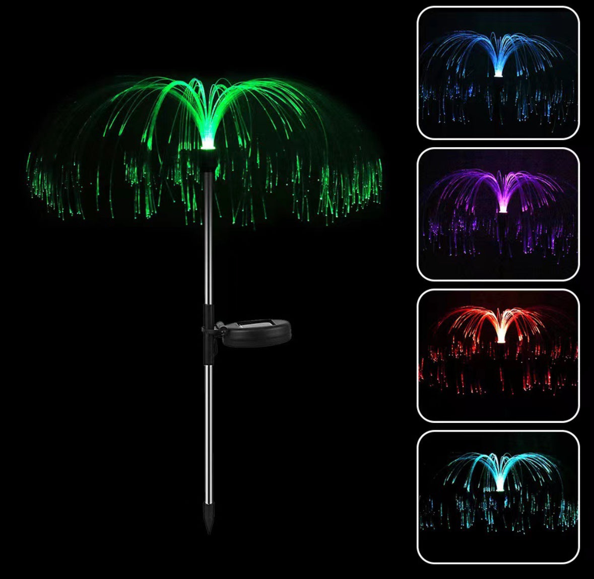 Pack 2 Estacas Medusas Solares Multicolor