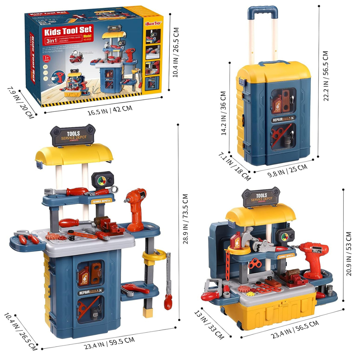 Maleta Juguete 2 en 1: Mesa de Herramientas
