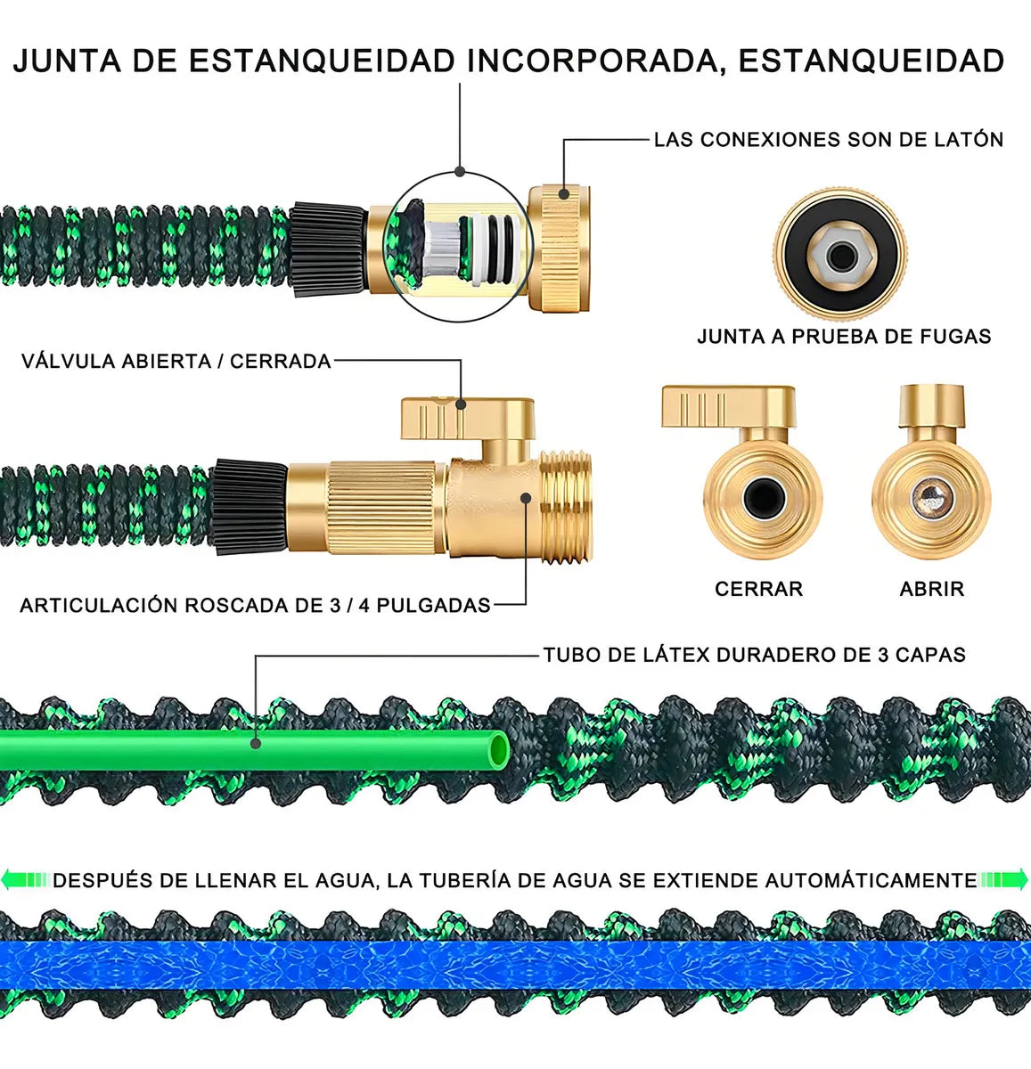 Manguera De Jardín Expandible