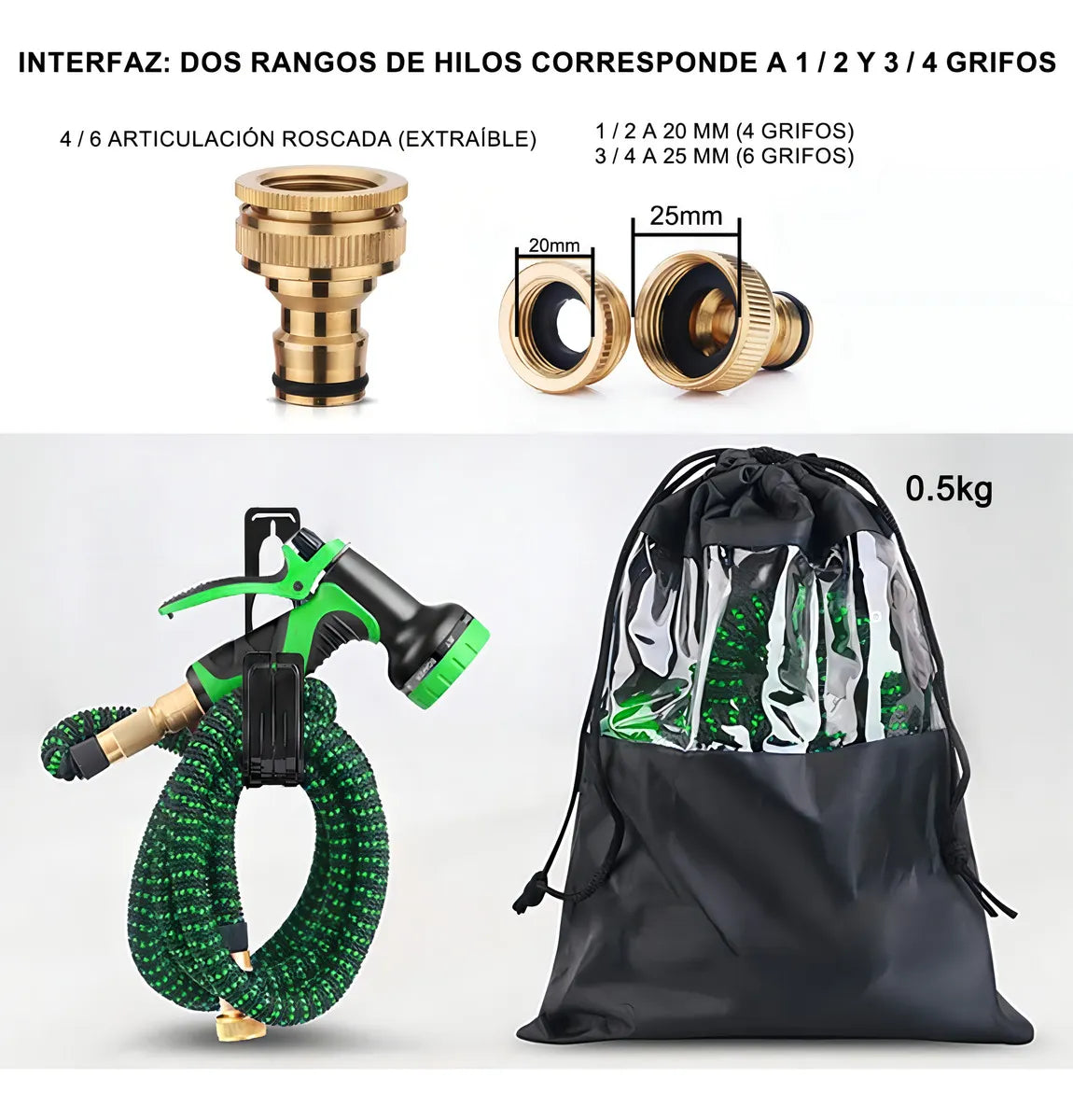 Manguera De Jardín Expandible