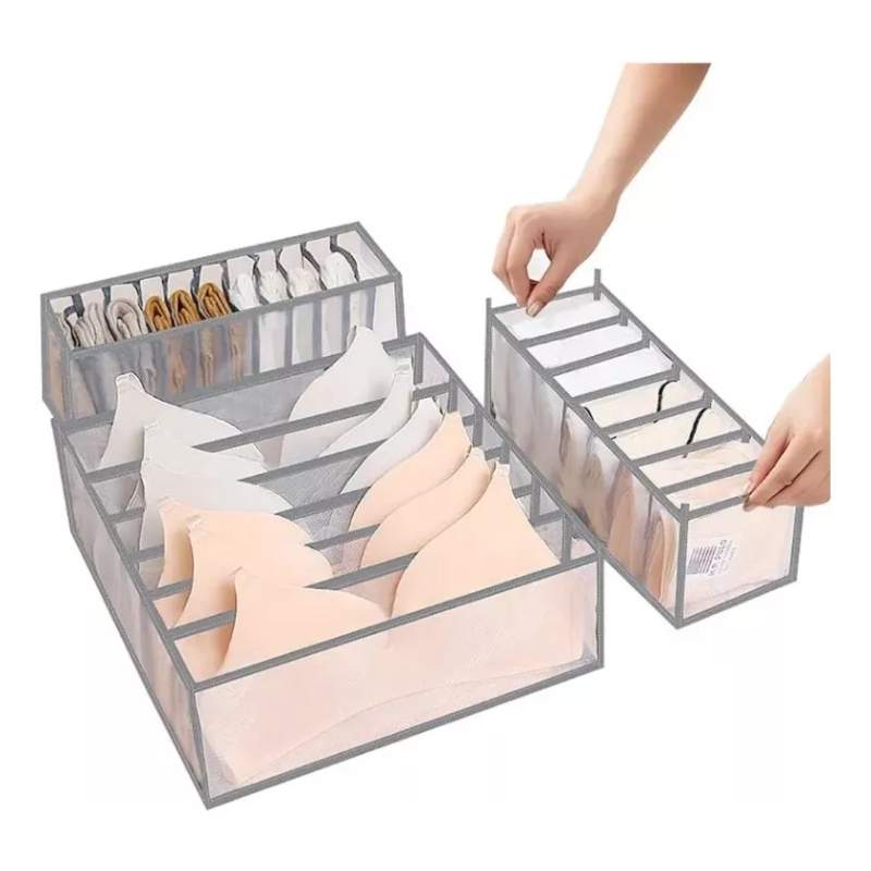 Set de Organizadores Ropa Interior Gris