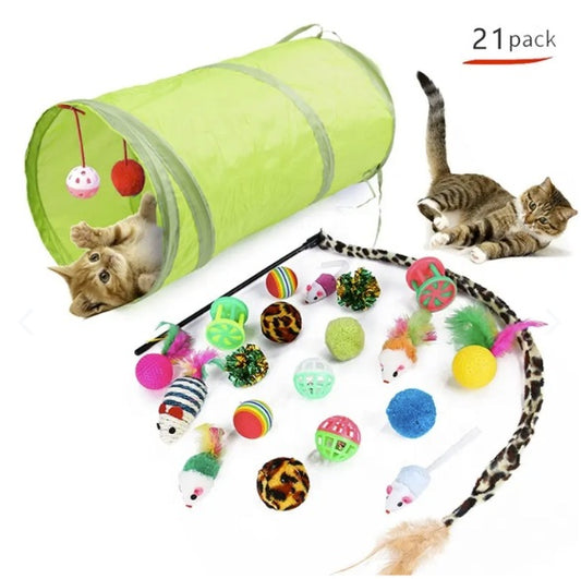 21 Piezas De Juguetes Para Gatitos