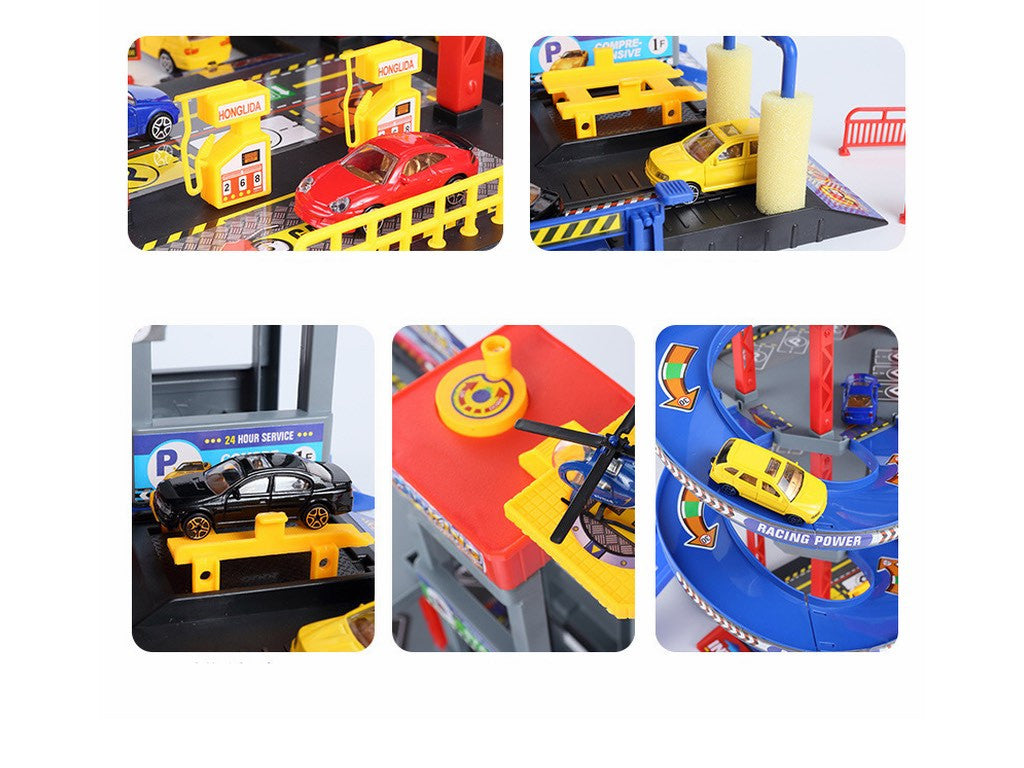 City Parking Playset Con 4 Vehículos 1 H