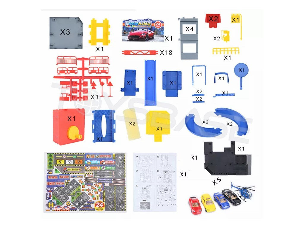 City Parking Playset Con 4 Vehículos 1 H