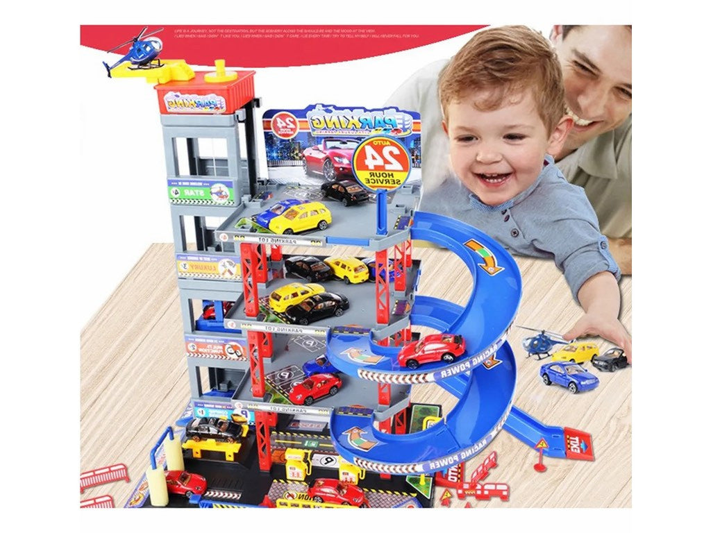 City Parking Playset Con 4 Vehículos 1 H