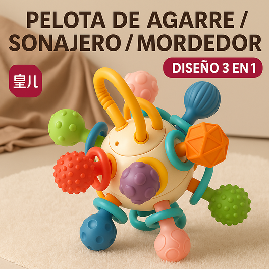 Juguete mordedor multisensorial bebe