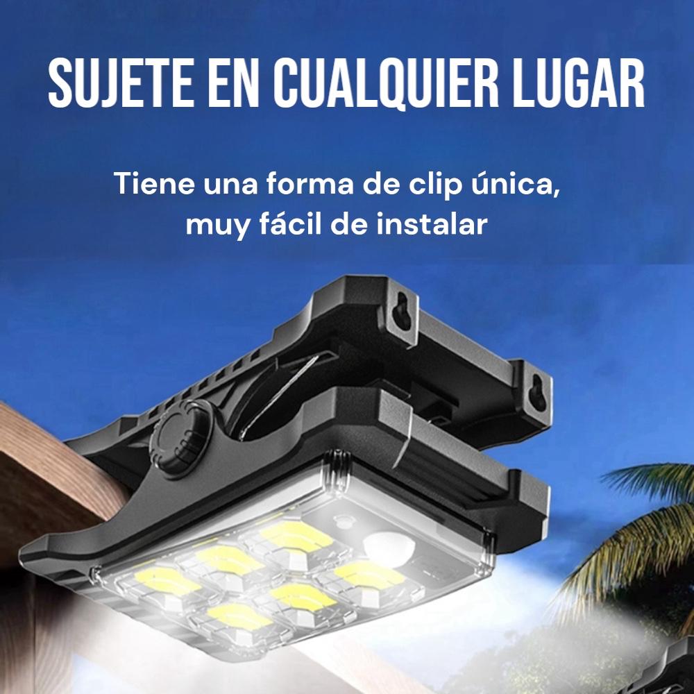 Foco Solar Led Con Pinzas Exterior