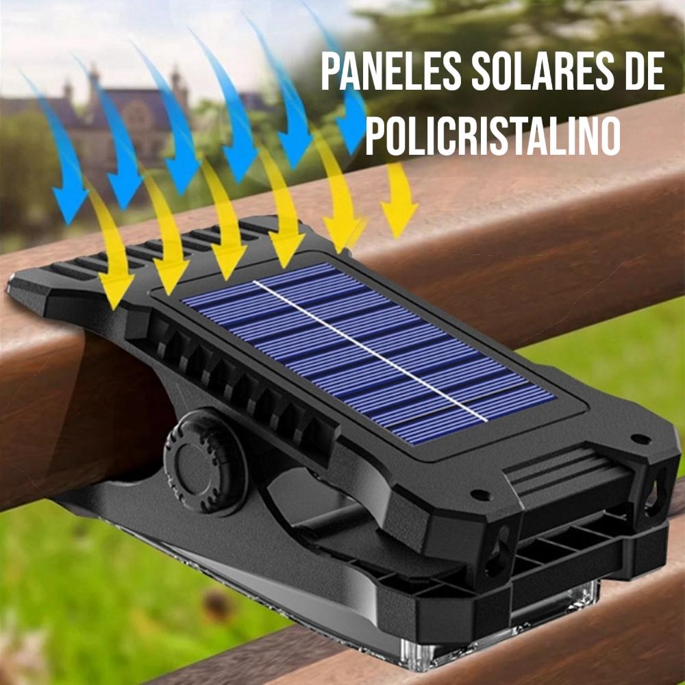 Foco Solar Led Con Pinzas Exterior