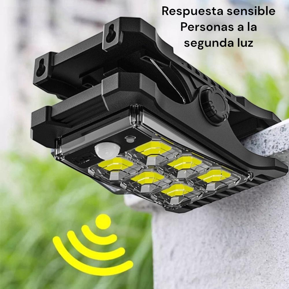 Foco Solar Led Con Pinzas Exterior