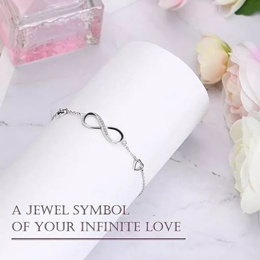 Pulsera Plata 925 Símbolo Amor Infinito