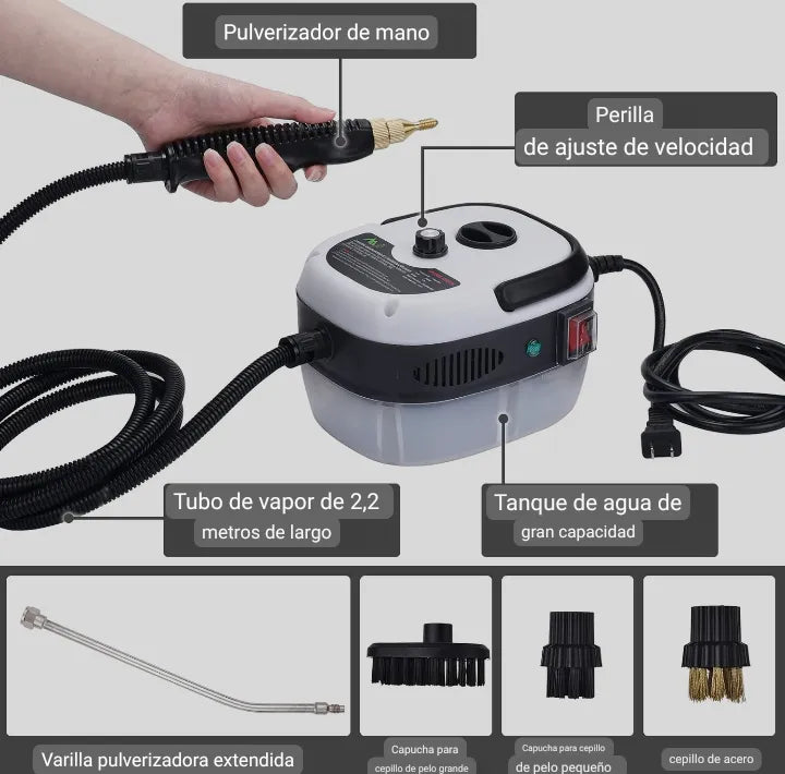 Limpiador A Vapor de Presión Portátil